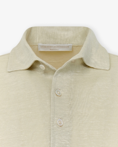 LHDA - Polo one piece collar linen - Sand