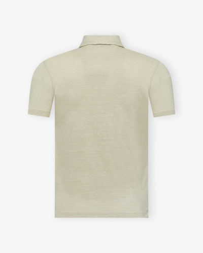 LHDA - Polo one piece collar linen - Sand