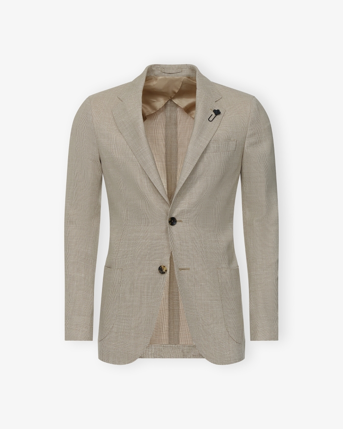 LARDINI Lardini - Jacket wool silk linen - Taupe