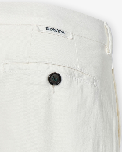 Berwich - Trousers cotton stretch - White