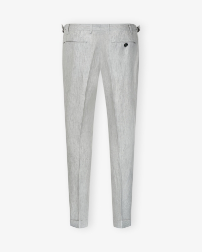 Berwich - Trouser linen retrolong - Light grey