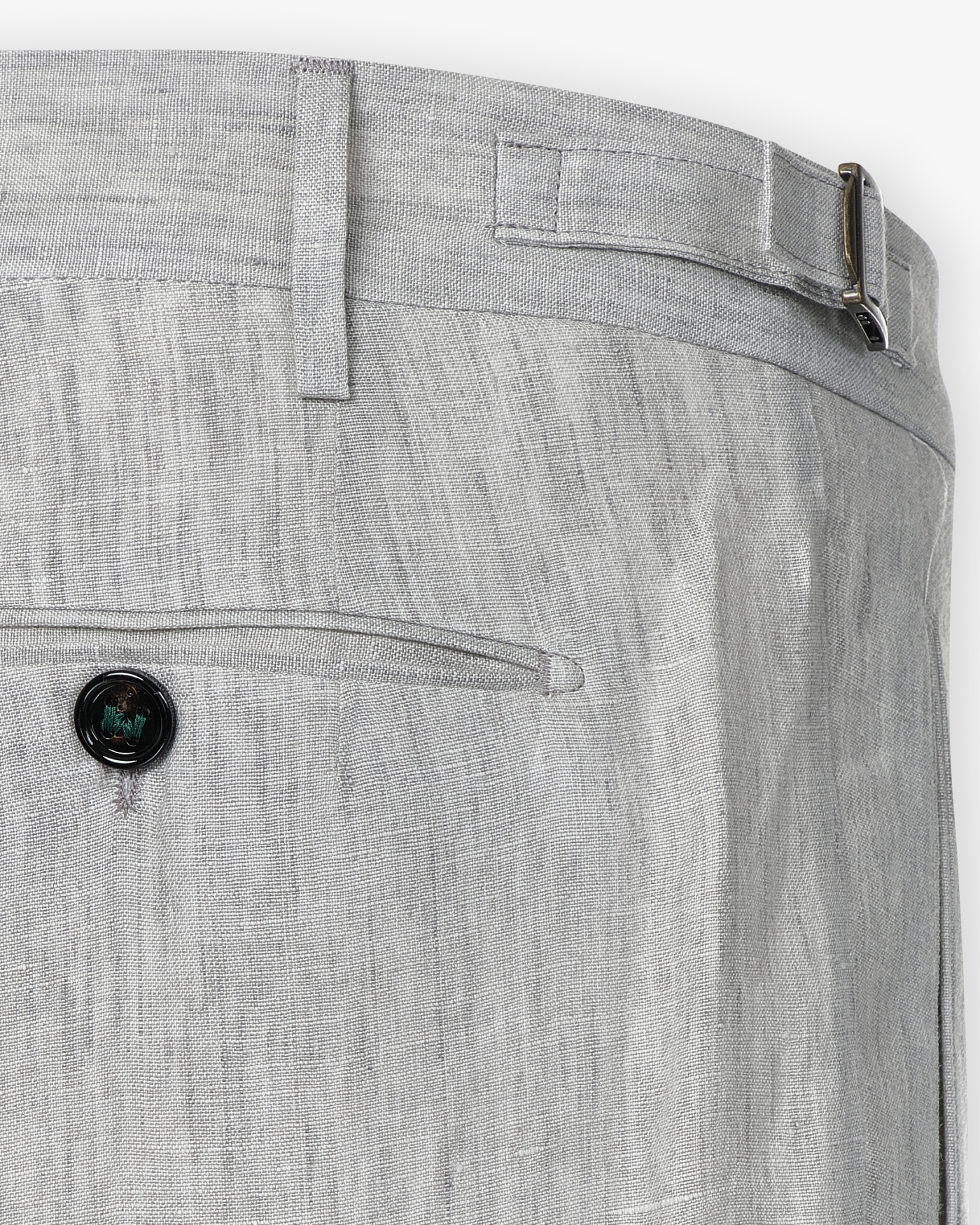 Berwich - Trouser linen retrolong - Light grey