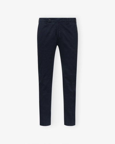Berwich - Trousers summer cotton stretch - Navy