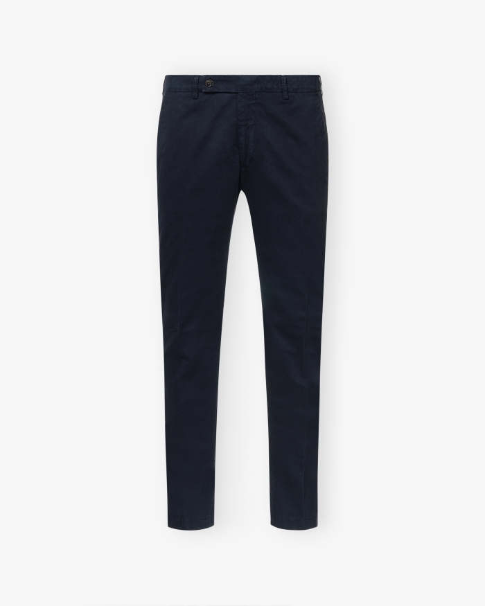 BERWICH Berwich - Trousers summer cotton stretch - Navy