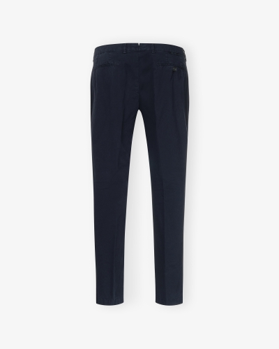 Berwich - Trousers summer cotton stretch - Navy