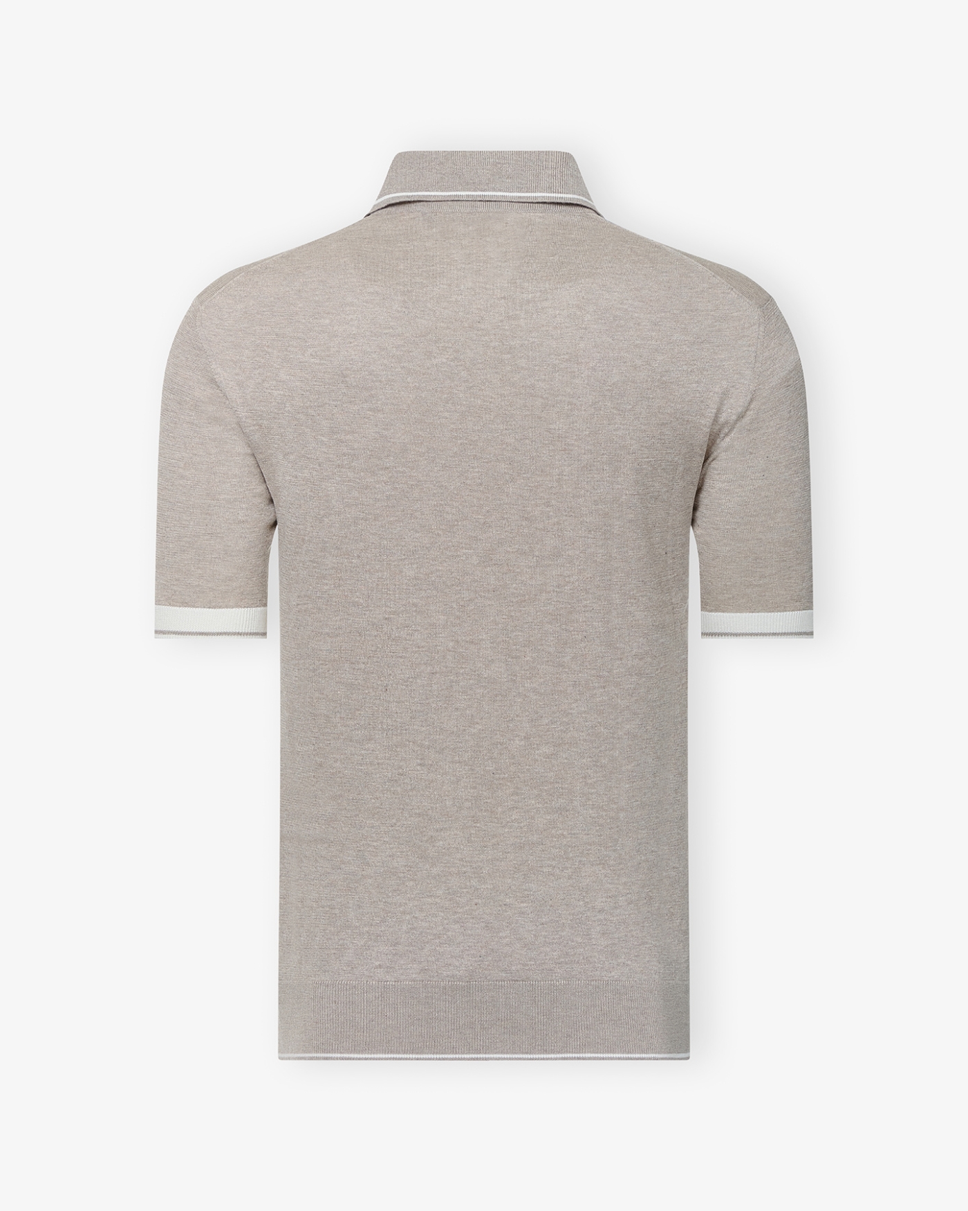DC - Polo short sleeve - cotton cashmere silk - Taupe
