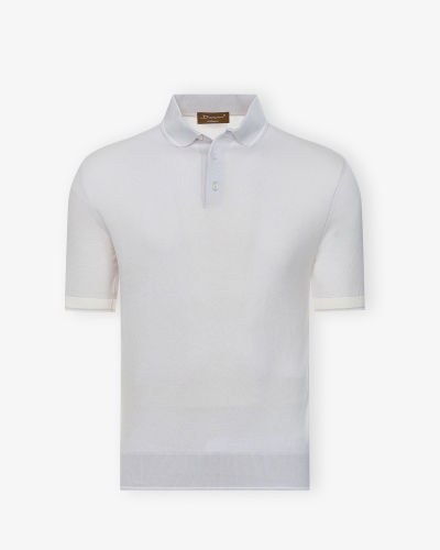 DC - Polo short sleeve - cotton cashmere silk - Grey