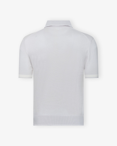 DC - Polo short sleeve - cotton cashmere silk - Grey