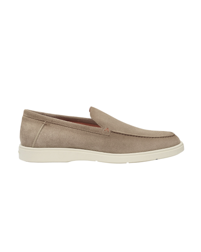 Santoni - Suede loafer - Greige