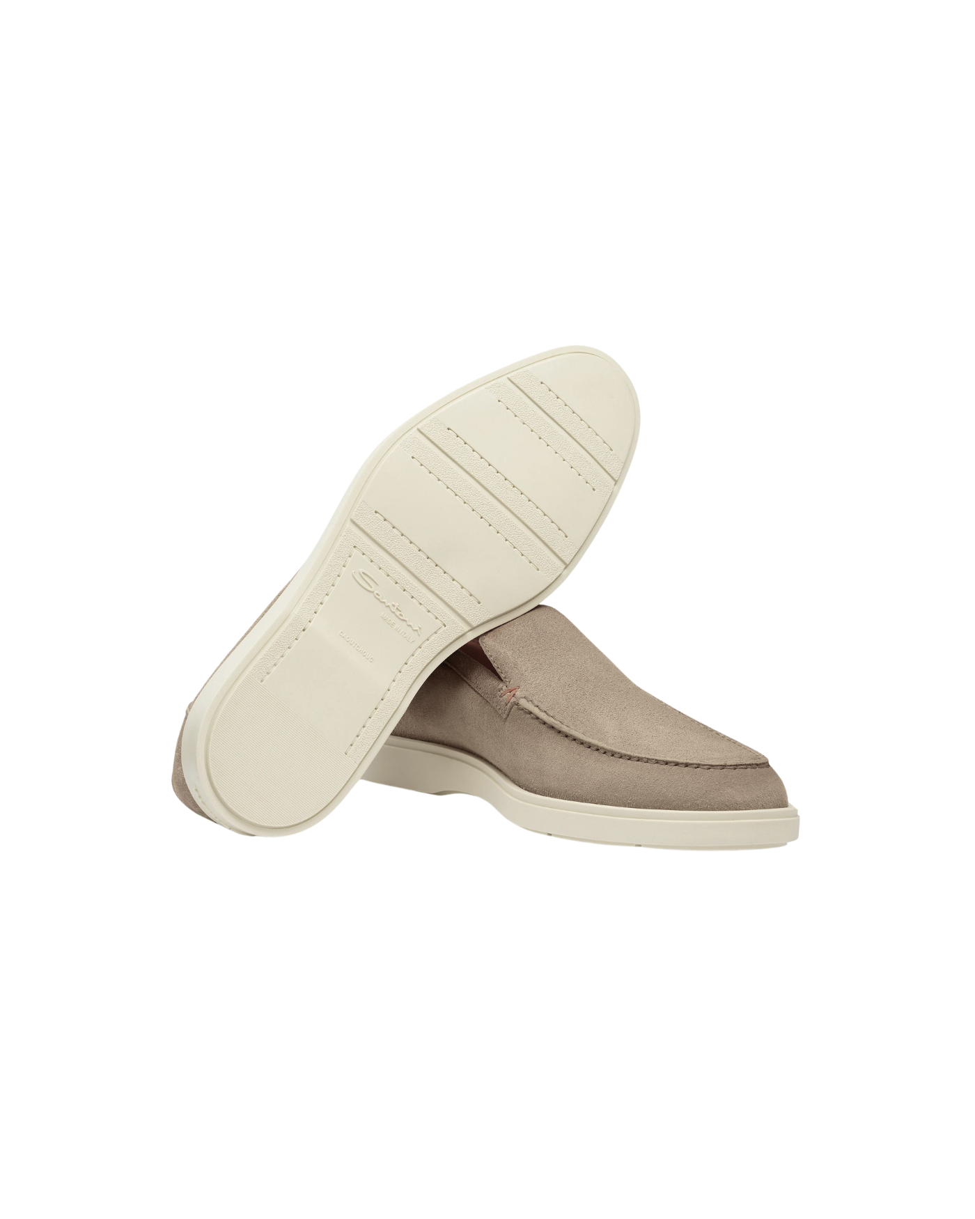 Santoni - Suede loafer - Greige