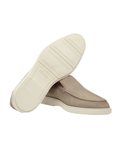 Santoni - Suede loafer - Greige