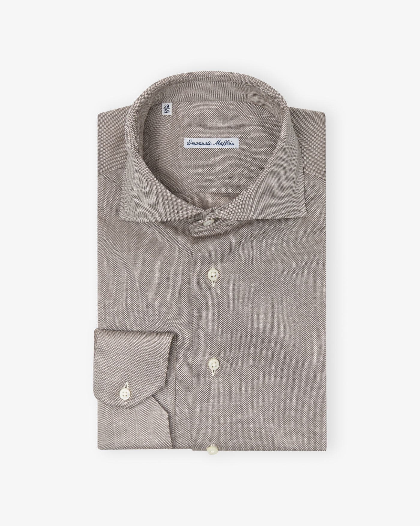 Emanuele Maffeis - Shirt stretch pique - Greige