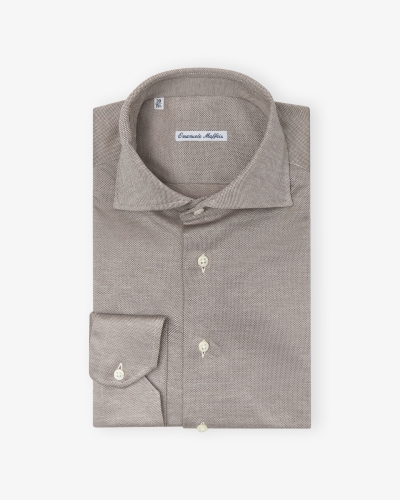 Emanuele Maffeis - Shirt stretch pique - Greige