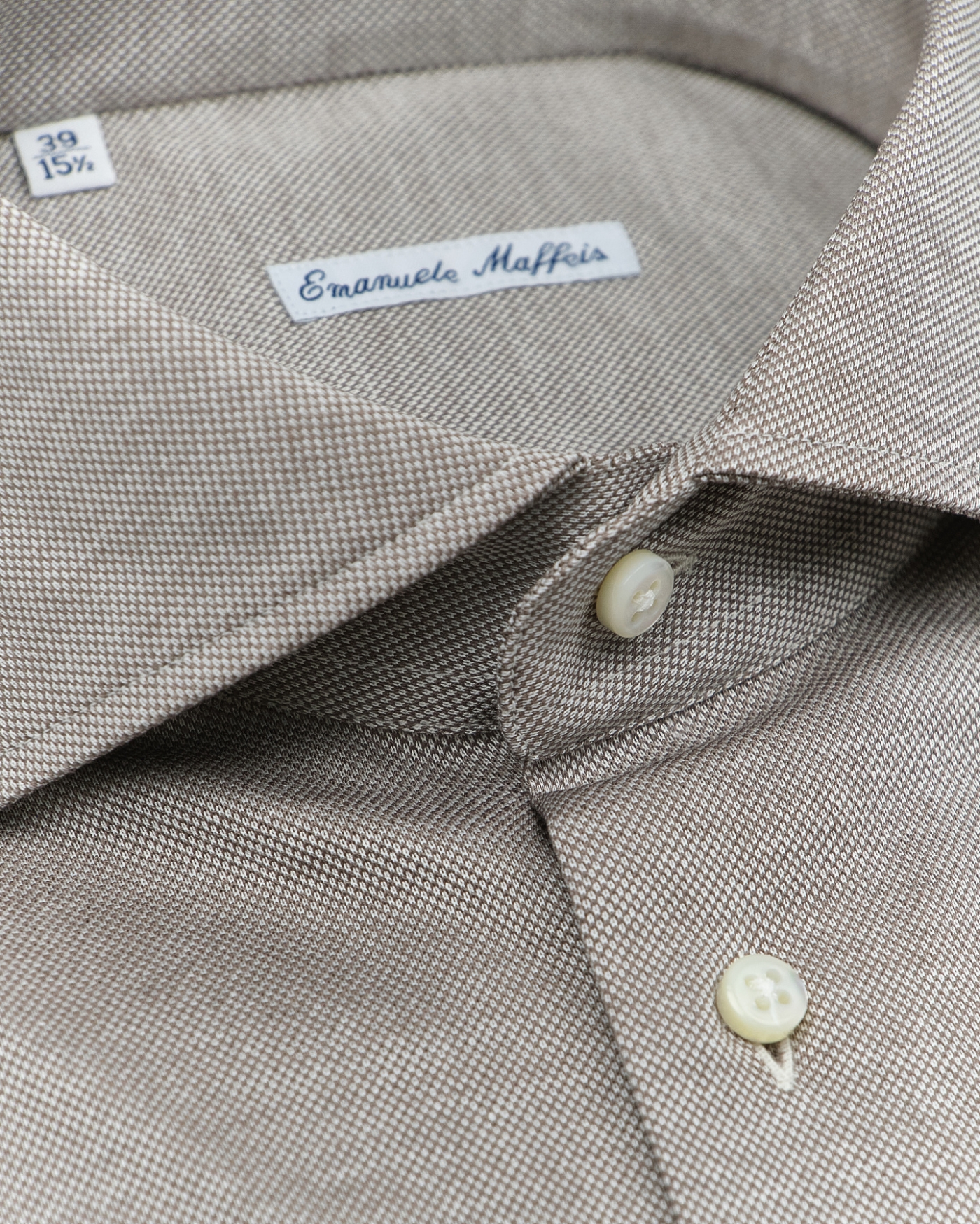 Emanuele Maffeis - Shirt stretch pique - Greige