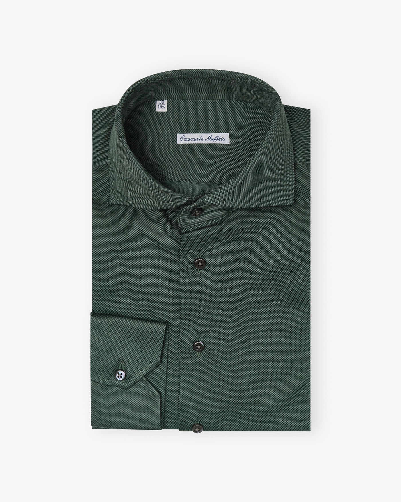 Emanuele Maffeis - Shirt stretch pique - Dark green