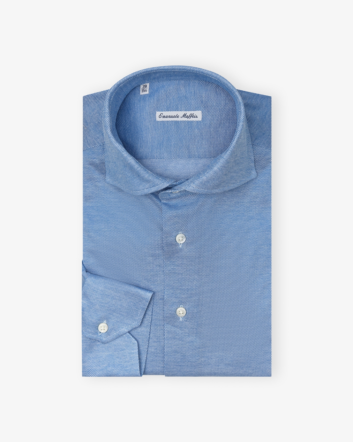 Emanuele Maffeis - Shirt stretch pique - Blue