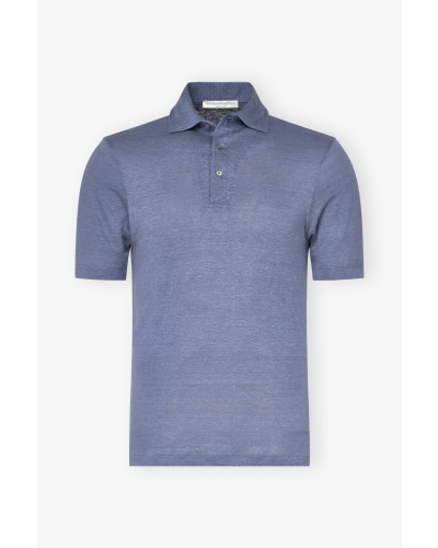 LHDA - Polo short sleeve linen - Light blue