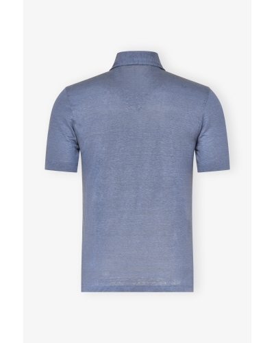 LHDA - Polo short sleeve linen - Light blue