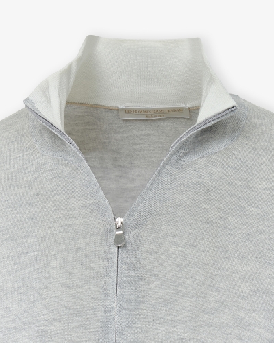 LHDA - Vest full zip silk cotton - Light grey