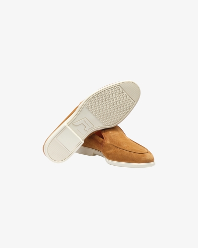 Santoni - Loafer unconstructed - calf suede - Camel