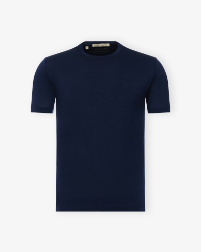 Maurizio Baldassari - T-shirt tech merino wool - Navy