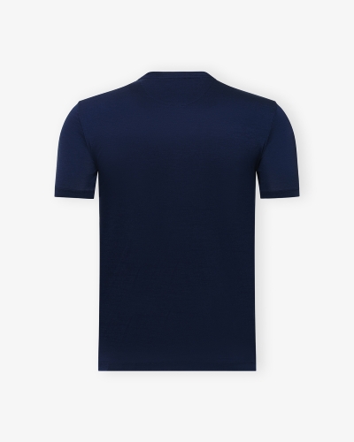 Maurizio Baldassari - T-shirt tech merino wool - Navy