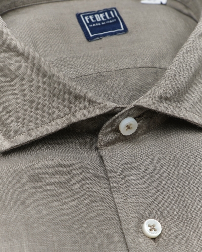 Fedeli - Shirt linen - Greige