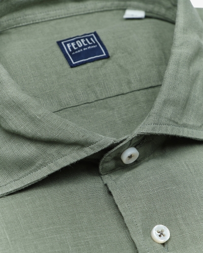 Fedeli - Shirt linen - Green