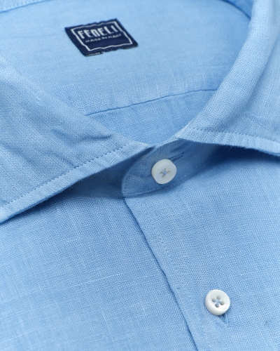 Fedeli - Shirt Nick linen - Light blue