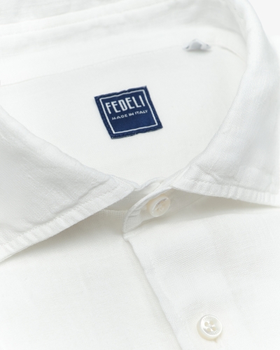 Fedeli - Shirt Nick linen - White