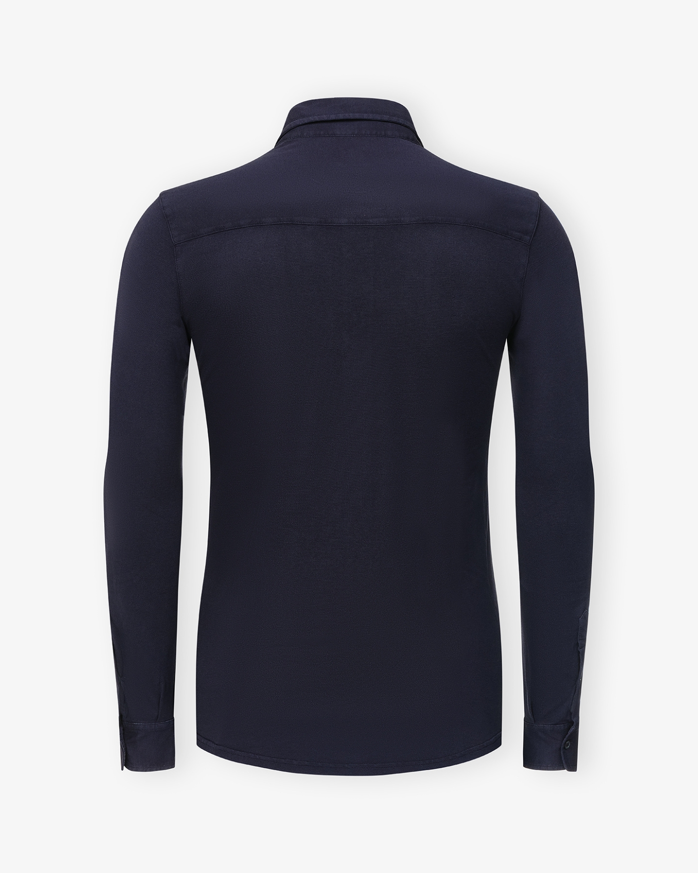 Fedeli - Polo cotton light pique long sleeve - Navy