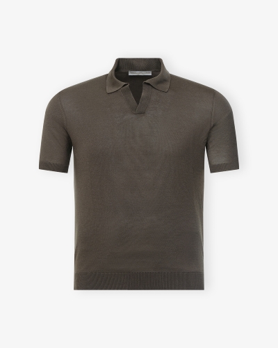 LHDA - Polo short sleeve silk - Brown