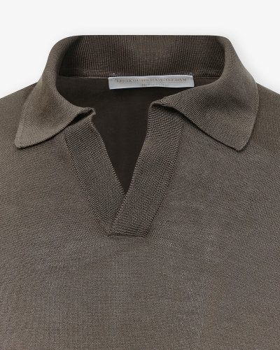 LHDA - Polo short sleeve silk - Brown