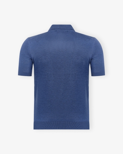 LHDA - Polo short sleeve silk - Blue