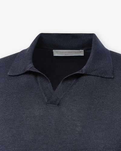 LHDA - Polo short sleeve silk - Navy