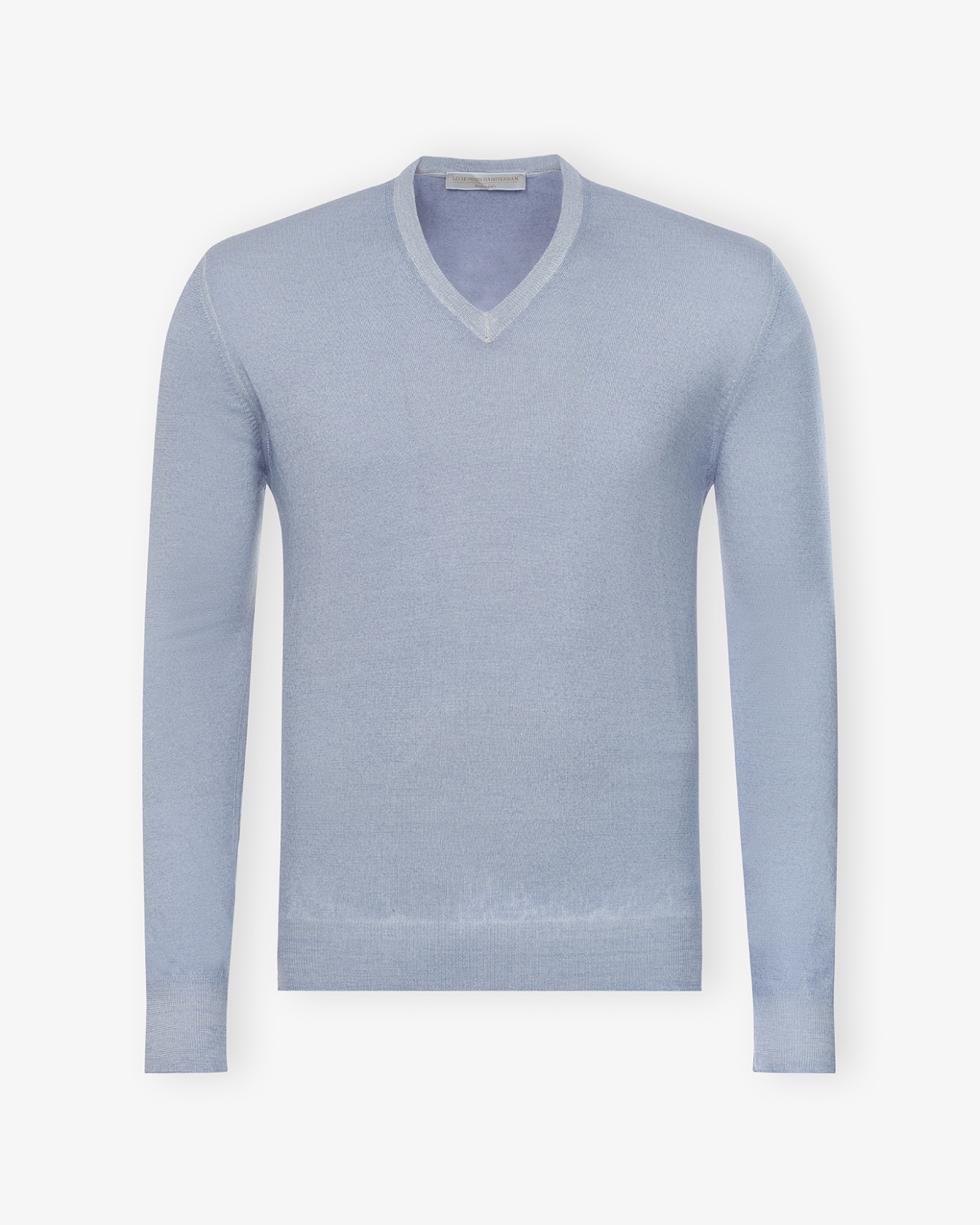 LHDA - V- neck virgin summer wool - Washed light blue
