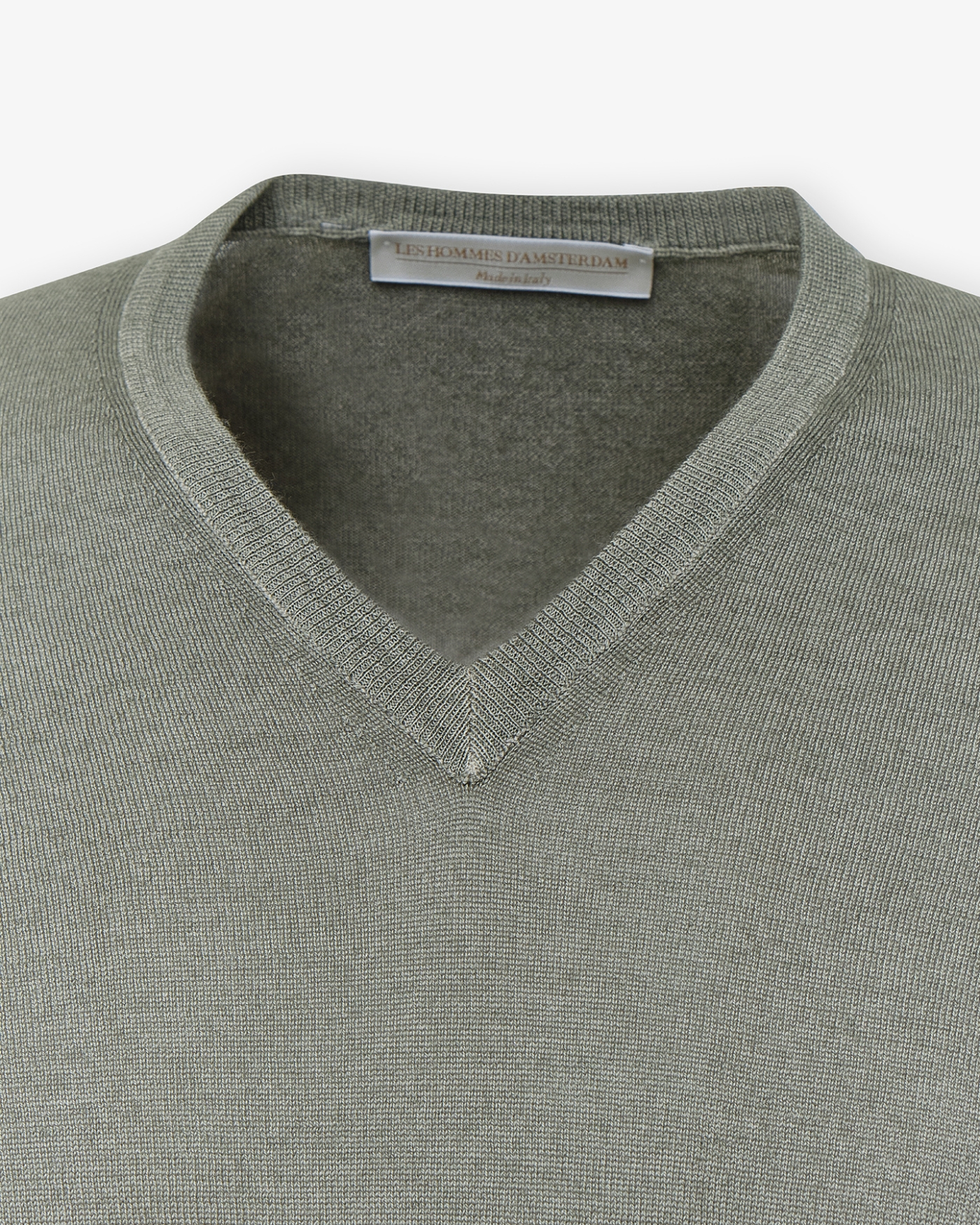 LHDA - V- neck virgin summer wool - Washed light green
