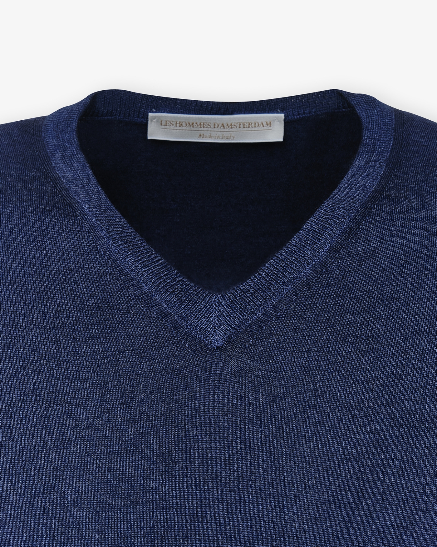 LHDA - V- neck virgin summer wool - Washed navy