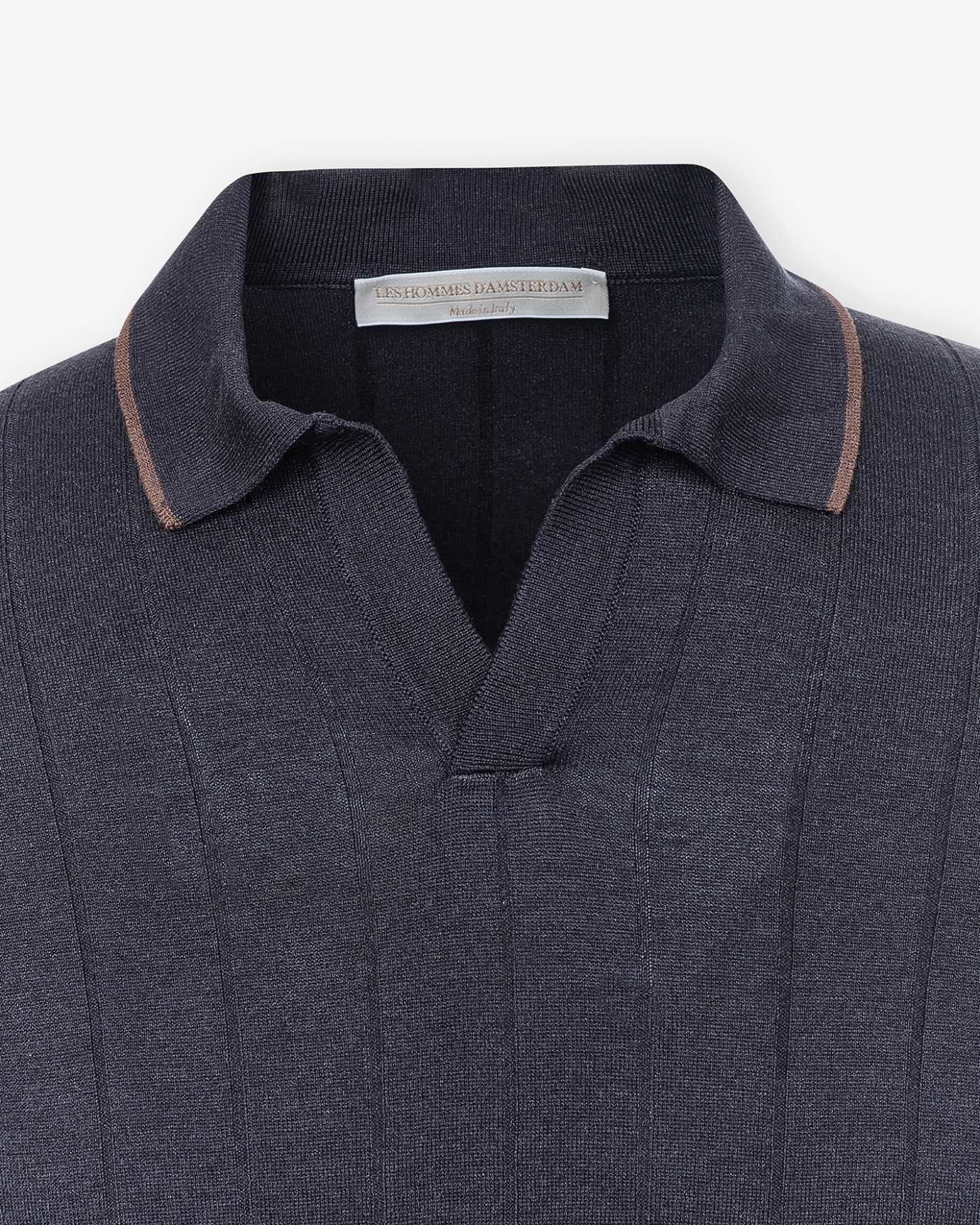 LHDA - Polo short sleeve - Silk stripes - Navy