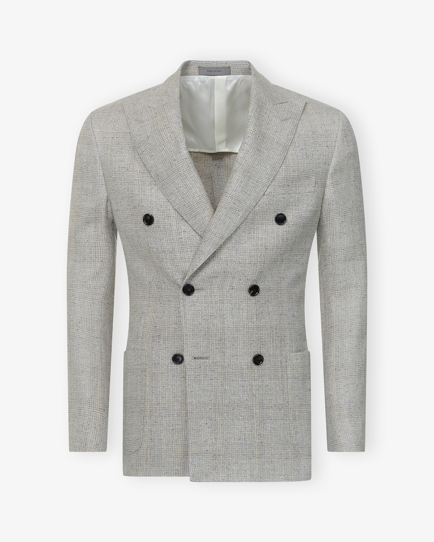 Corneliani - Jacket silk linen wool - Grey marbled