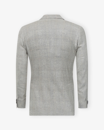 Corneliani - Jacket silk linen wool - Grey marbled