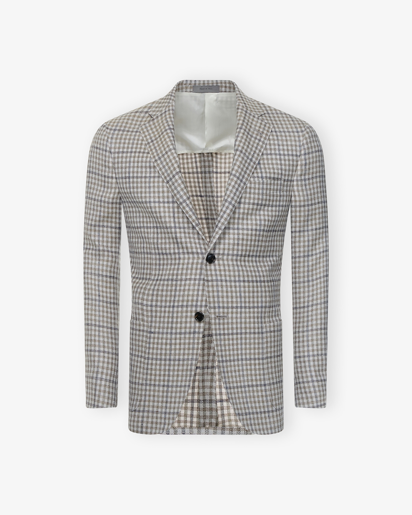 Corneliani - Jacket silk linen wool - Greige marbled