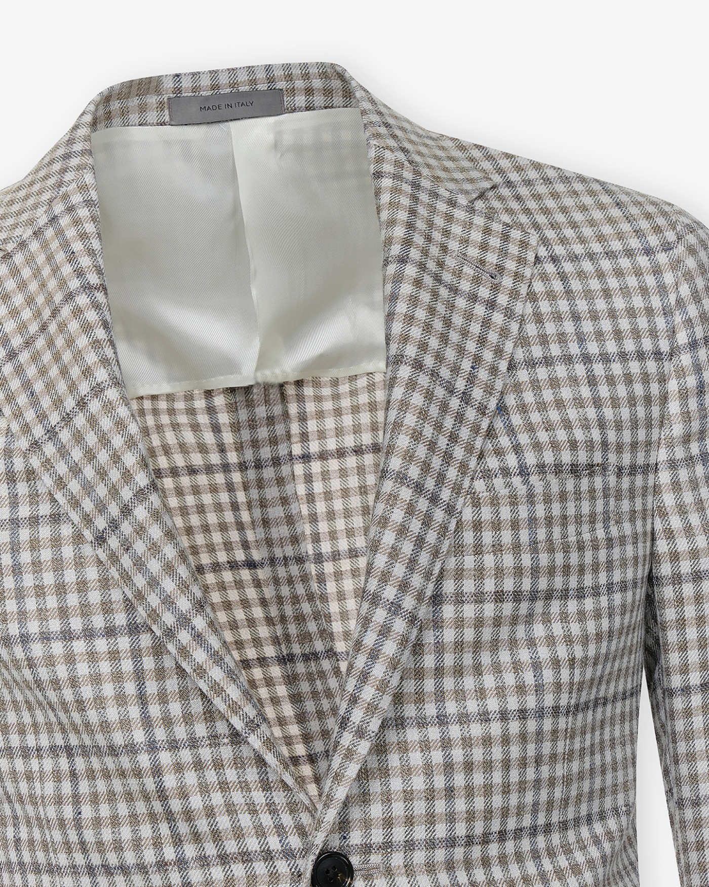 Corneliani - Jacket silk linen wool - Greige marbled