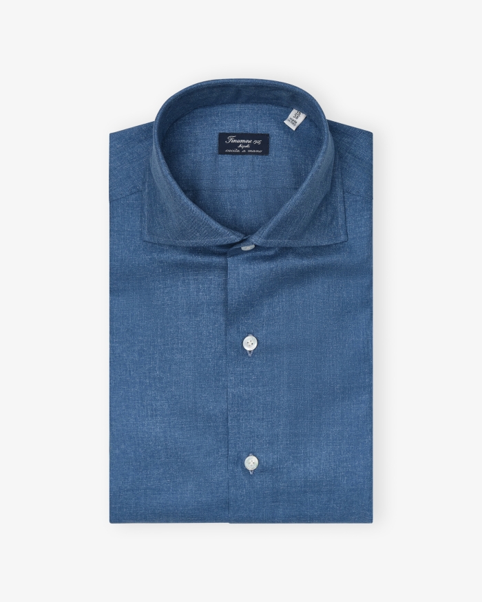 FINAMORE Finamore - Shirt Egyptian cotton - Eduardo Napoli - Jeans