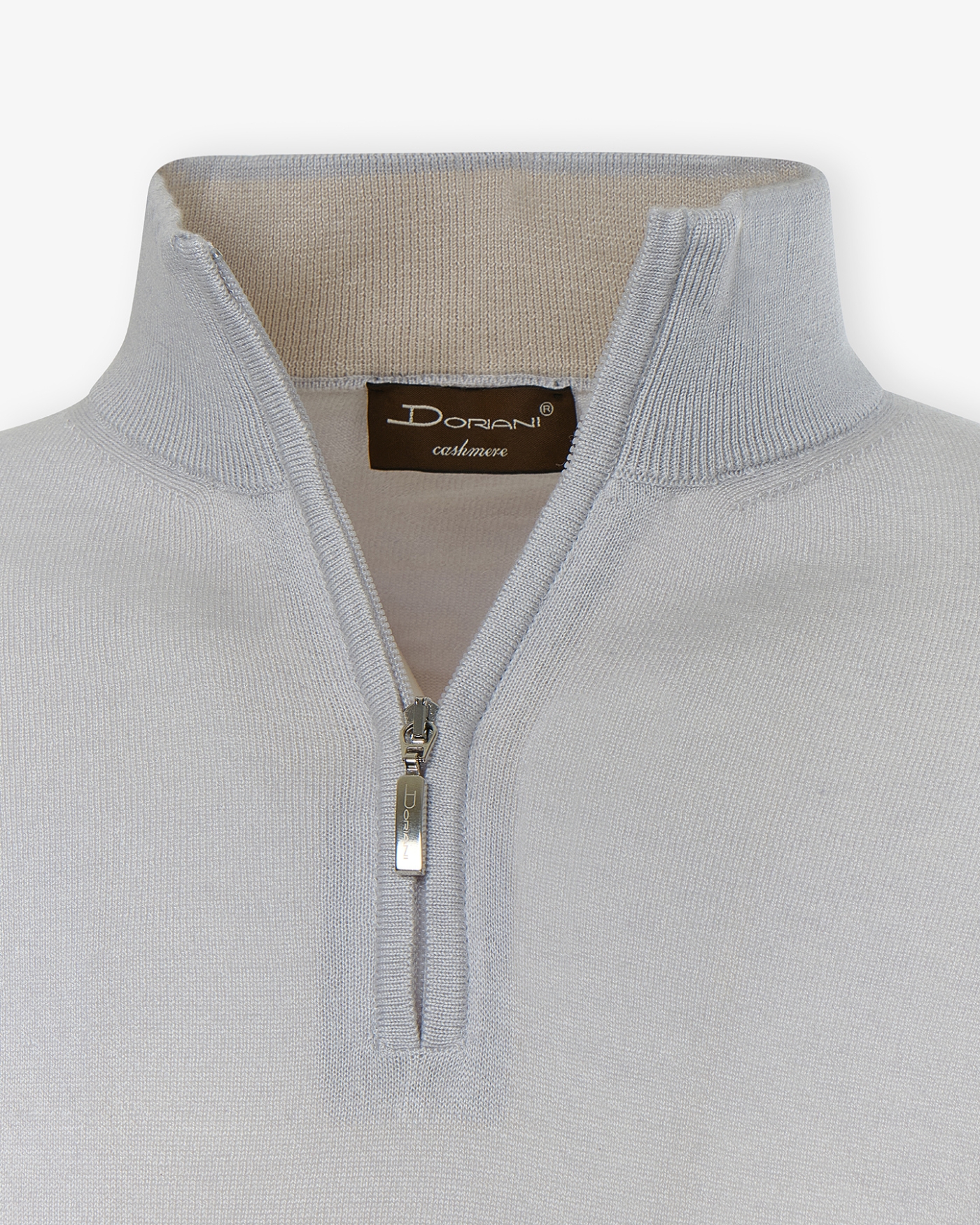 Doriani Cashmere - Half zip silk cashmere - L.grey
