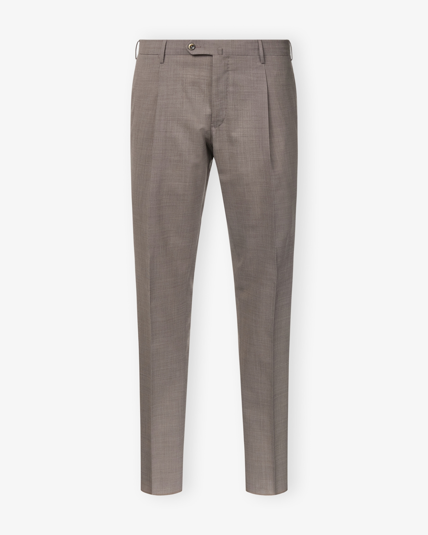 PT - Trouser one pleat wool with stretch - Greige