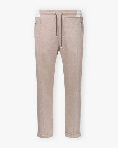 Doriani Cashmere - Trouser travel cotton - Taupe