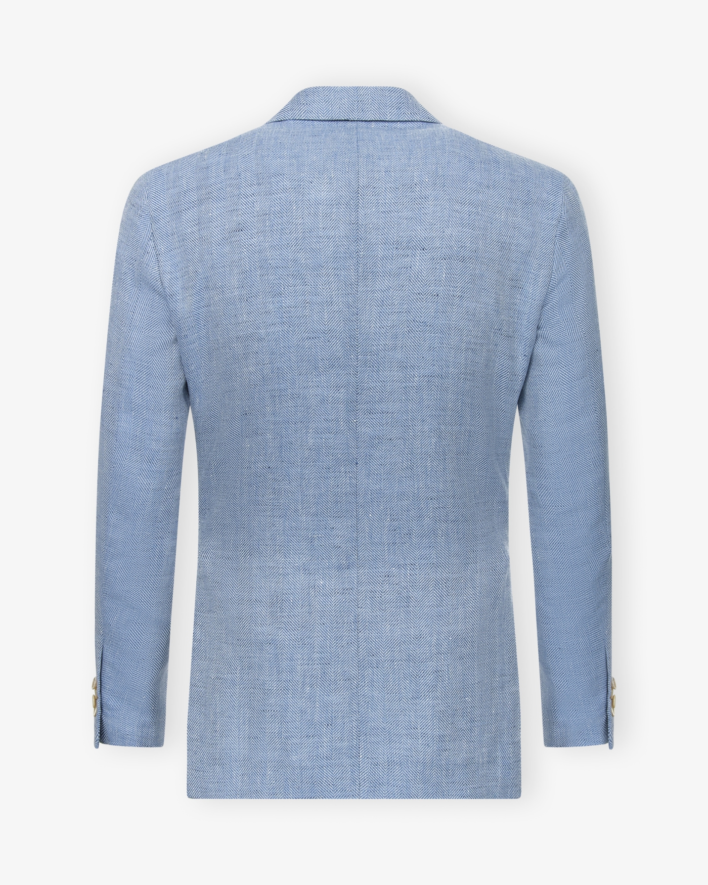 Caruso - Jacket herringbone linen wool - Light blue