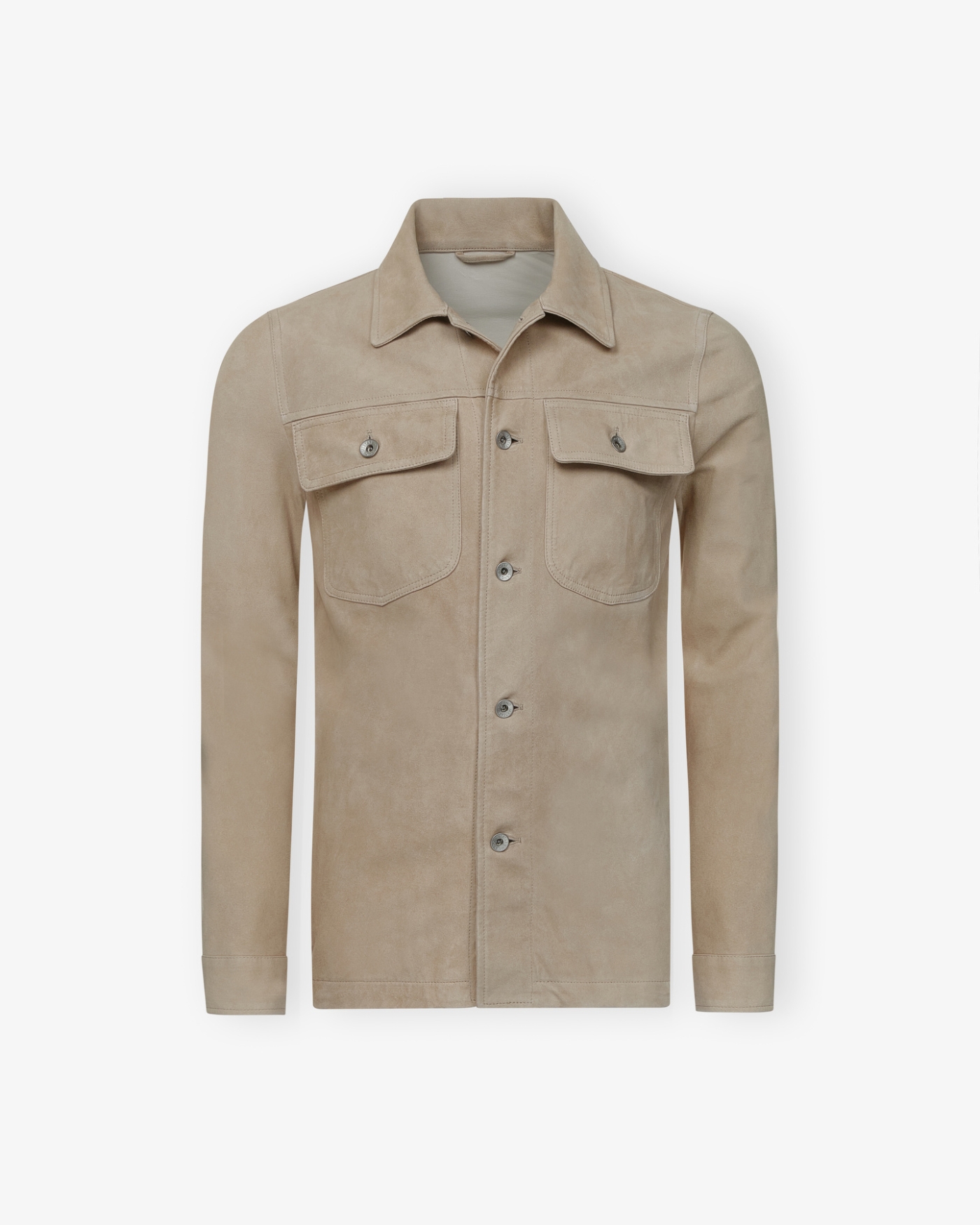 Valstar - Light soft suede unlined overshirt - Taupe