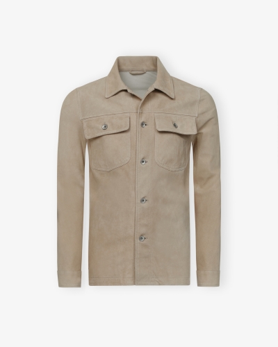 Valstar - Light soft suede unlined overshirt - Taupe